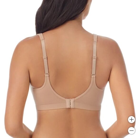 3-Carole Hochman Seamless Comfort Bra 2-Pack - Black & Nude Wire-Free - Picture 6 of 7